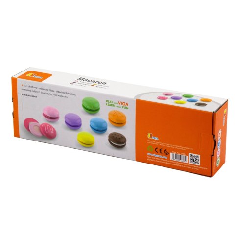Drewniany Ciastka Zestaw kolorowych makaroników Viga Toys 8 sztuk