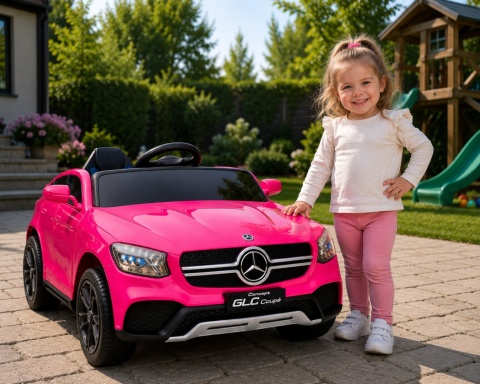 Mercedes GLC COUPE Concept Auto na akumulator 4x4 RÓŻOWY, Światła, Dźwięki, Pilot, Koła EVA