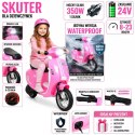 Pojazd na akumulator skuter różowy retro WATERPROOF/sx-2438