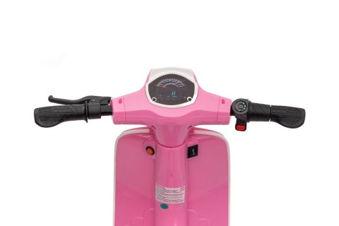 Pojazd na akumulator skuter różowy retro WATERPROOF/sx-2438