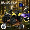 QUAD NA AKUMULATOR EXPLORER - PILOT, IMITACJA WYDECHU, MIĘKKIE KOŁA, SKÓRA/GTS1155