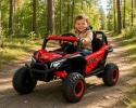 UTV2 Auto na Akumulator BUGGY R-sport CZERWONY 4x4 Koła EVA, SKÓRA, Pilot RC