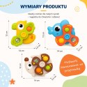 WOOPIE BABY Bączki Spinery Sensoryczne Przyssawki Zwierzątka 3 el.