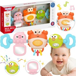 WOOPIE BABY Zawieszka do Wózka Łóżeczka Sensoryczna Grający Krab Lusterko Rybka 6m