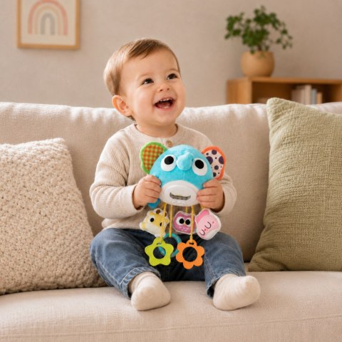 WOOPIE Baby Pluszowy Słonik Maskotka Interaktywna Przytulanka Muzyczna z Zawieszkami i Gryzakami