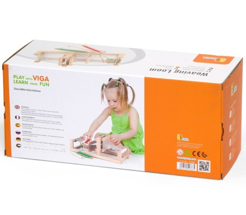 Krosno Tkackie Warsztat Tkacki Drewniany zestaw do tkania Viga Toys dla dziecka