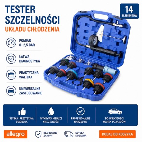 Tester szczelności układu chłodzenia samochodu tester szczelności Bituxx