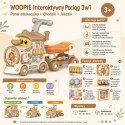 WOOPIE Interaktywny Pociąg Jeździk Pchacz 3w1 Edukacyjny Grający Światło