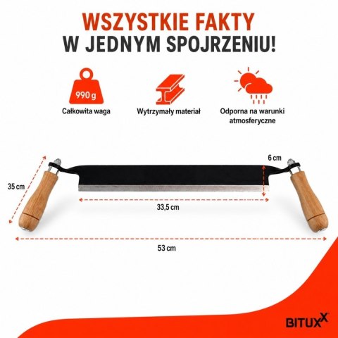 Zestaw noży ciesielskich do drewna 3 szt. BITUXX 10'' 13'' Drawknife