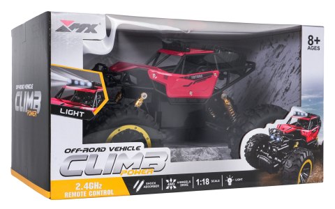 Crawler R/C 1:18 CLIMB POWER Czerwony