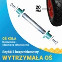 Czarne koło do taczki Pełne Bezdętkowe wzmacniane PU 400-8 Bituxx