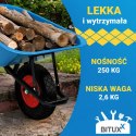 Czarne koło do taczki Pełne Bezdętkowe wzmacniane PU 400-8 Bituxx