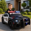 DODGE POLICJA SRT CZARNY Autko na akumulator Koła EVA Skóra pilot