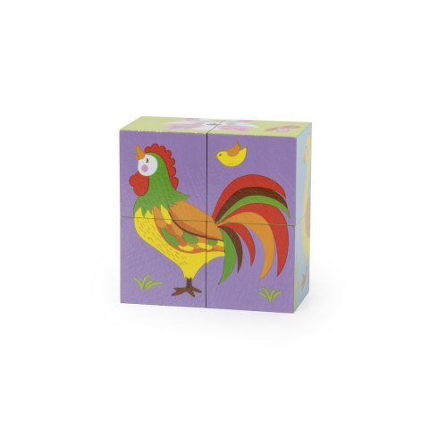 Drewniana układanka Farma Puzzle Viga Toys 4 klocki