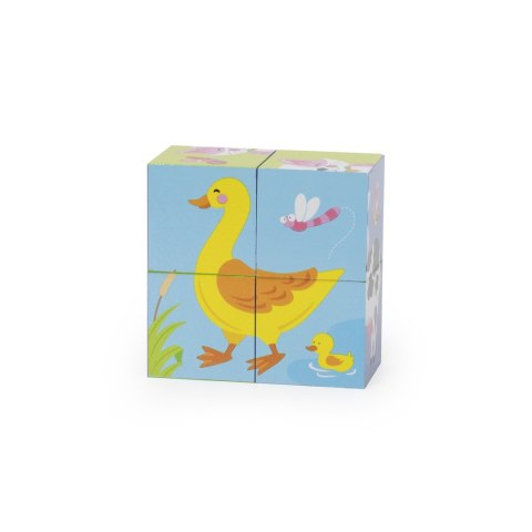 Drewniana układanka Farma Puzzle Viga Toys 4 klocki
