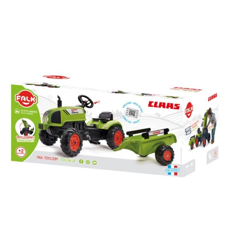 FALK Traktorek na pedały Claas Arion 410 z przyczepą