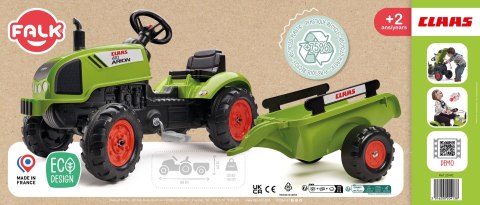 FALK Traktorek na pedały Claas Arion 410 z przyczepą