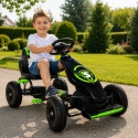 GOKART G8 ZIELONY, gokart dziecięcy, pompowane koła