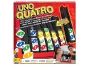 Mattel Gra Uno Quatro - strategiczna, rodzinna z kolorowymi płytkami GR0914