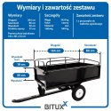 Przyczepka Przyczepa Do Traktorka Kosiarki 540kg Na Kołach Wywrotka