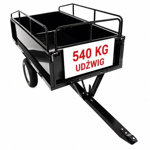 Przyczepka Przyczepa Do Traktorka Kosiarki 540kg Na Kołach Wywrotka
