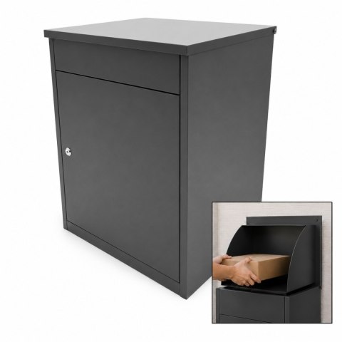 Skrzynka Na Paczki BITUXX M Zamykana Antracyt Box Na Przesyłki 54 cm