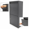 Skrzynka na Paczki BITUXX XL Antracyt Zamykana Box na Przesyłki 82 cm