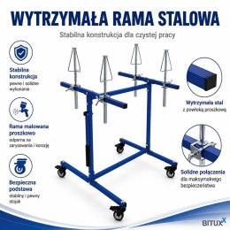 Stojak Lakierniczy Do Felg BITUXX Mobilny Na 4 Felgi 100 kg Warsztat