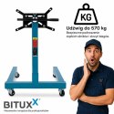 Stojak do Montażu Silnika / skrzyni 570kg Uchwyt na silnik Mobilny na kołach Obrotowy