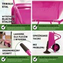 Taczka ogrodowa Wózek 100l z kołem pompowanym RÓŻOWA do 250kg Ocynkowana