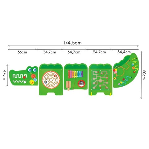 Viga Tablica Sensoryczna Manipulacyjna Edukacyjna Krokodyl
