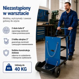 Wózek Spawalniczy BITUXX Na Spawarkę Butlę Gazową 40 kg Stalowy