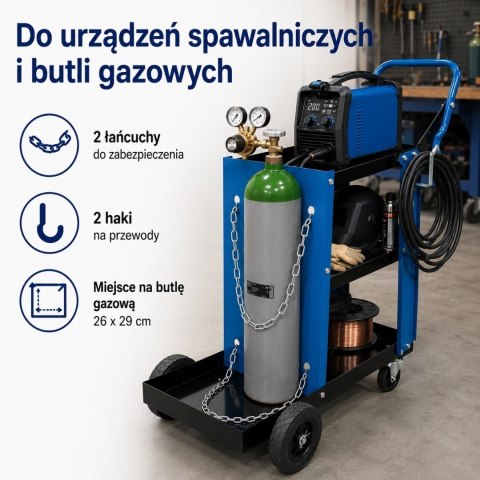 Wózek Spawalniczy BITUXX Na Spawarkę Butlę Gazową 40 kg Stalowy