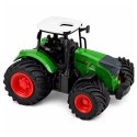 Traktor Rolniczy Farmerski Z Pługiem Wieloskibowym Gumowe Koła Zielony 1:24