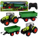 Traktor Rolniczy Z Przyczepą Wywrotką Zdalnie Sterowany RC Zielony 1:24