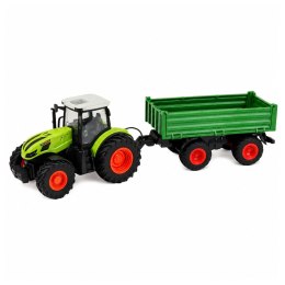 Traktor Rolniczy Z Przyczepą Wywrotką Zdalnie Sterowany RC Zielony 1:24