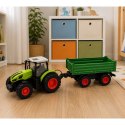 Traktor Rolniczy Z Przyczepą Wywrotką Zdalnie Sterowany RC Zielony 1:24