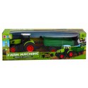 Traktor Rolniczy Z Przyczepą Wywrotką Zdalnie Sterowany RC Zielony 1:24