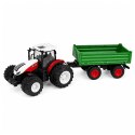 Traktor Rolniczy Z Przyczepą Wywrotką Zdalnie Sterowany Światła Dźwięk 1:24