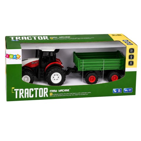 Traktor Rolniczy Z Przyczepą Wywrotką Zdalnie Sterowany Światła Dźwięk 1:24
