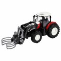 Traktor Rolniczy z Chwytakiem Do Bel Zdalnie Sterowany RC Czerwony 1:24