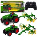 Traktor Rolniczy ze Zgrabiarką Rolnikiem Zdalnie Sterowany RC Światła 1:24