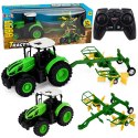 Traktor Rolniczy ze Zgrabiarką Zdalnie Sterowany RC Światła 1:24