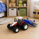 Traktor Z Wałem Rolniczym Zdalnie Sterowany RC Światła Czerwony 1:24