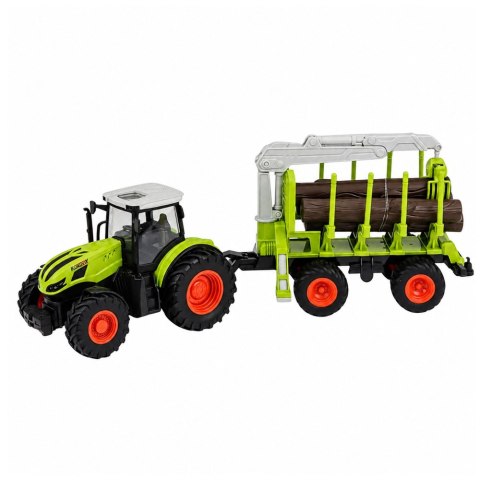Traktor Zdalnie Sterowany RC z Przyczepą Leśną i Chwytakiem Do Drewna 1:24