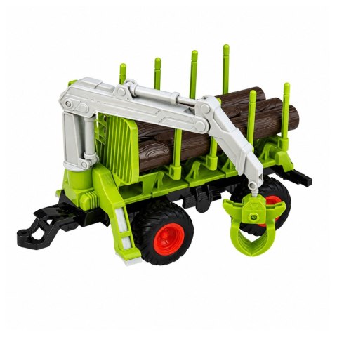 Traktor Zdalnie Sterowany RC z Przyczepą Leśną i Chwytakiem Do Drewna 1:24