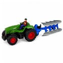 Traktor z Pługiem i Rolnikiem Zdalnie Sterowany RC Światła Zielony 1:24