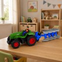Traktor z Pługiem i Rolnikiem Zdalnie Sterowany RC Światła Zielony 1:24