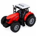 Traktor z Przyczepą Do Transportu Zwierząt Figurki Krów Światła Dźwięki 4 el.