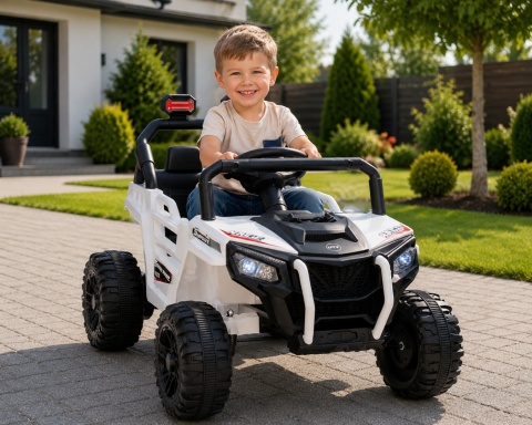 UTV1 R-sport BIAŁY Auto na akumulator Pilot Akumulator litowo-jonowy
